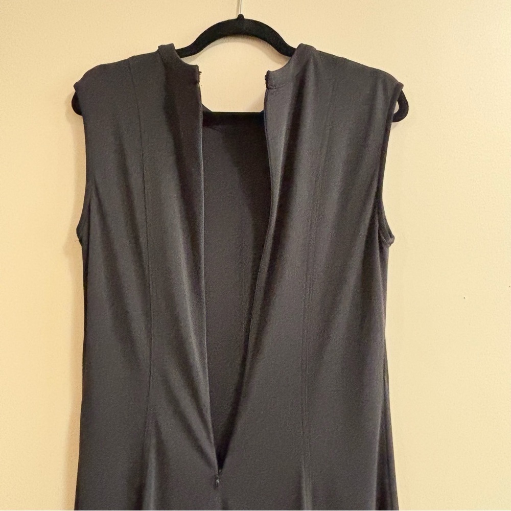 NOMIA NYC Designer Sz 12 Seamed Flared Maxi Dress in Black new without tag - Picture 6 of 16